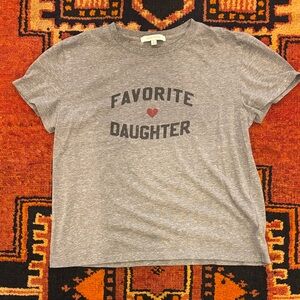 Favorite Daughter Gray Tee with red Heart